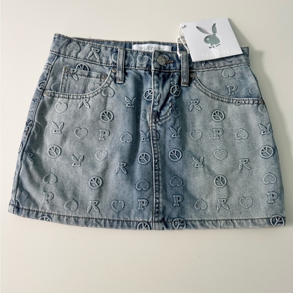 Playboy Denim Mini Skirt NWT - Picture 1 of 9